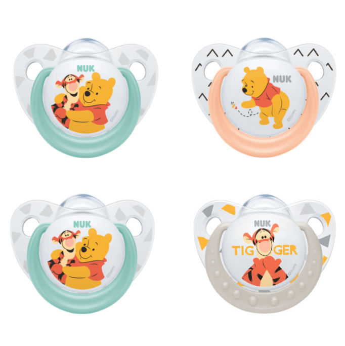 Nuk suzeta silicon marimea 1, 0-6 luni 2 buc, Disney Winnie 01 Imagine principală a produsului