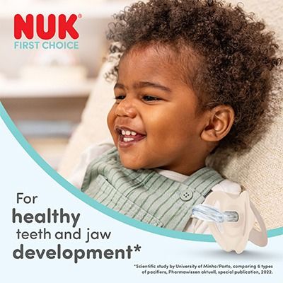 Nuk suzeta silicon First Choice 6-18 luni 2 buc Maimute-Canguri