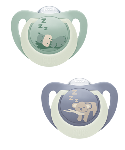 Nuk suzeta silicon First Choice NIGHT 6-18 luni 2 buc Hippo-Koala Imagine principală a produsului