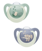 Nuk suzeta silicon First Choice NIGHT 18-36 luni 2 buc Hippo-Koala