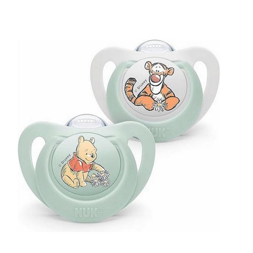 Nuk suzeta din silicon Star cu cutie 0-6 luni 1 buc Winnie vernil
