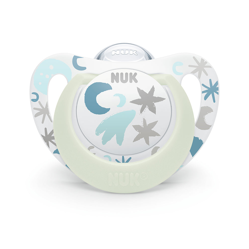 Nuk suzeta din silicon Star Night cu cutie 0-6 luni 1 buc stele Imagine principală a produsului