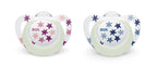 Nuk suzeta din silicon Star Night cu cutie 6-18 luni 1 buc Stele