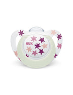 Nuk suzeta din silicon Star Night cu cutie 6-18 luni 1 buc Stele