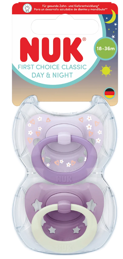 Nuk suzeta silicon Day&Night First Choice 18-36 luni 2 buc
