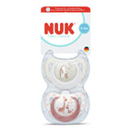 Nuk suzeta silicon First Choice 0-6 luni 2 buc Pinguini-Girafe