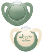 nuk-suzeta-silicon-for-nature-6-18-luni-2-buc-verde