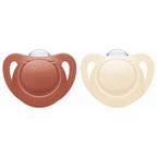 Nuk suzeta silicon For Nature 18-36 luni 2 buc Crem-Rosu
