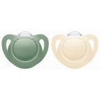 Nuk suzeta silicon For Nature 18-36 luni 2 buc Crem-Verde
