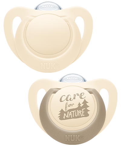 Nuk suzeta silicon For Nature 18-36 luni 2 buc Crem Imagine principală a produsului