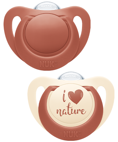 Nuk suzeta silicon For Nature 6-18 luni 2 buc Rosu