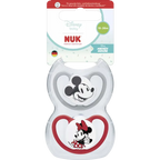 Nuk suzeta silicon Perfect Match Air 18-36 luni 2 buc Mickey Mouse/Minnie