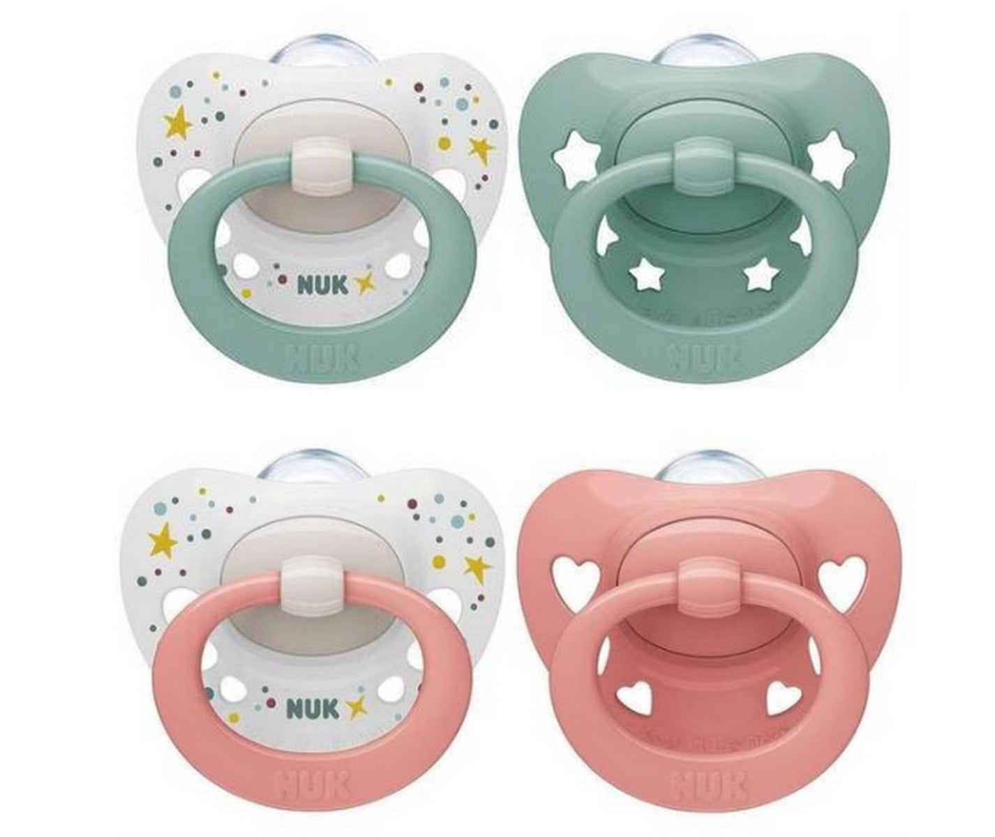 Nuk suzeta silicon Signature 0-6 luni 2 buc Stelute