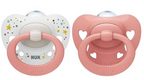 Nuk suzeta silicon Signature 0-6 luni 2 buc Stelute