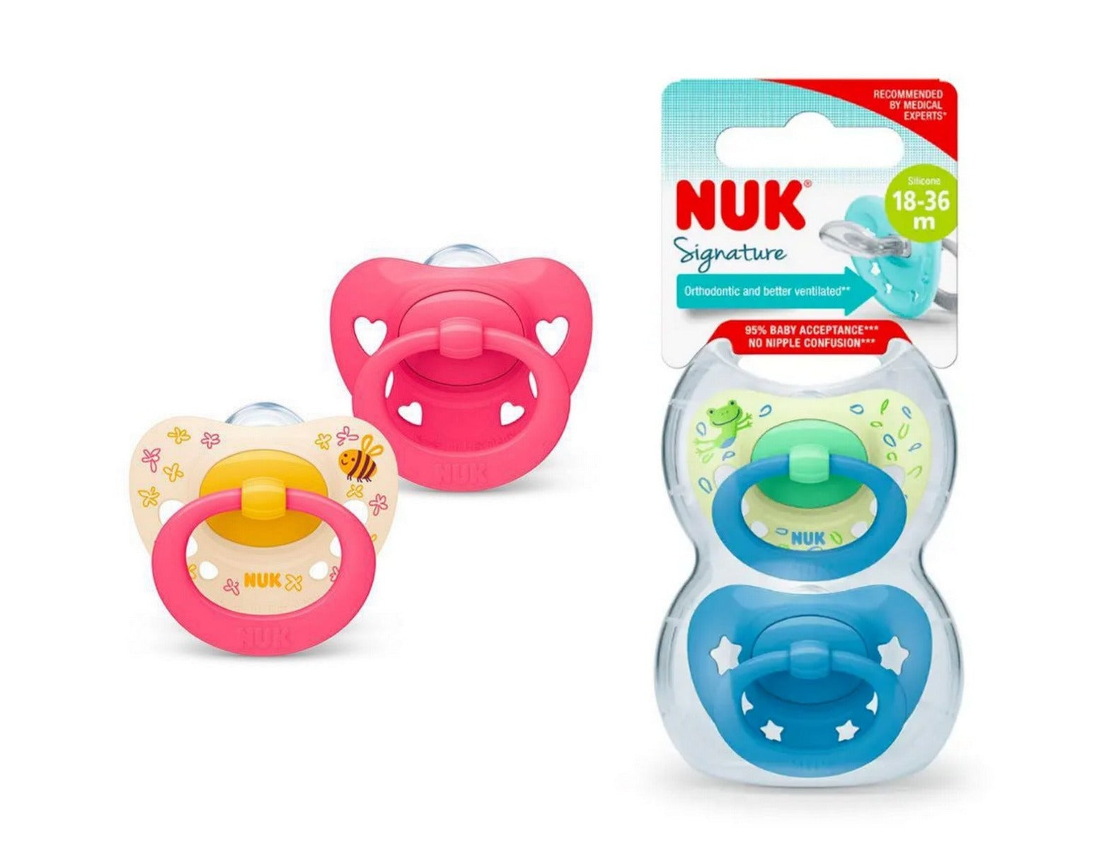 Nuk suzeta silicon Signature 18-36 luni 2 buc Albina-Broscuta