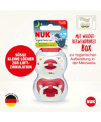Nuk suzeta silicon Signature Night 18-36 luni 2 buc