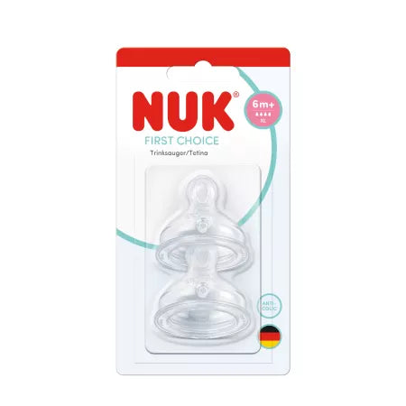 Nuk tetina silicon First Choice flux XL 4/6m+ 2 buc Imagine principală a produsului