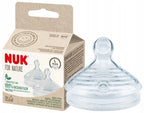 Nuk tetina silicon For Nature L cu 9 orificii  2 buc