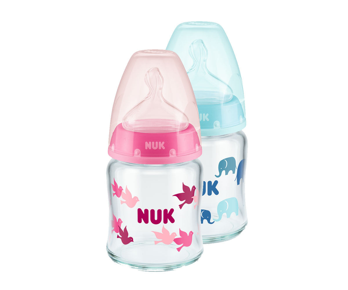 Nuk biberon sticla First Choice+ tetina silicon M si senzor temperatura 0-6 luni 120 ml