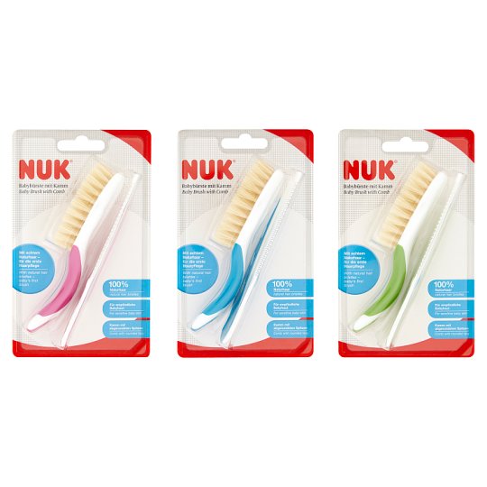 Nuk set 2 buc. perie par natural si pieptene 0m+ 10256236.02
