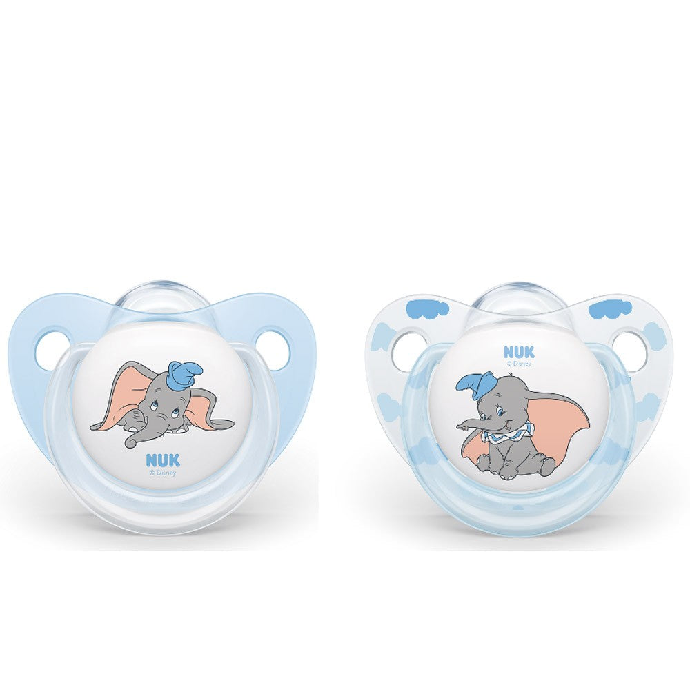 Nuk suzeta silicon cu cutie Disney Baby 18-36 luni 2 buc, Dumbo