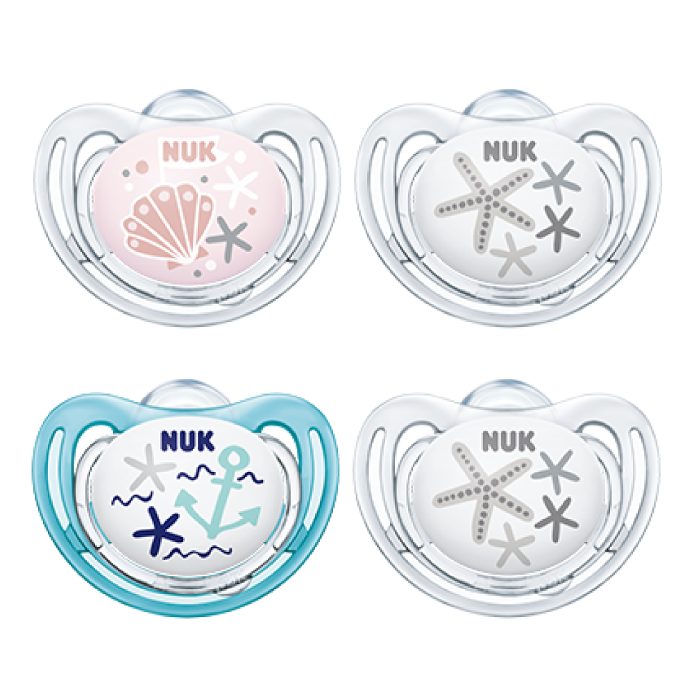 Nuk suzeta silicon Freestyle pentru 0-6 luni  2 buc Beach Edition  Imagine principală a produsului
