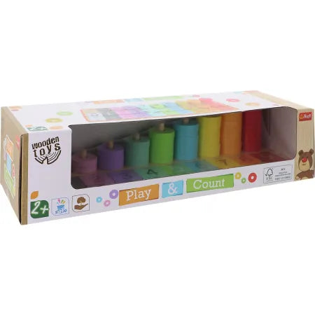 Trefl Wooden jucarie din lemn Numaratoare 2 ani+ Play&Count