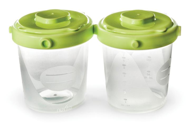 Nuvita set 4 recipiente de stocare lape sau mancare bebelusi 200 ml 1466 02