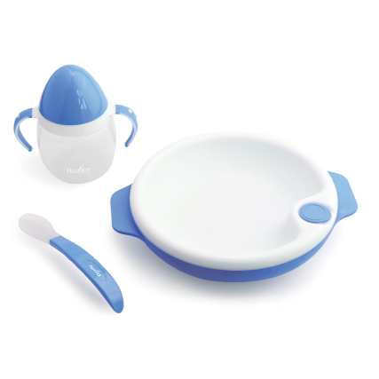 Nuvita set de masa 3 piese 6m+ Blue