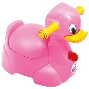 OK Baby olita amuzanta Quack 12m+, Roz inchis 