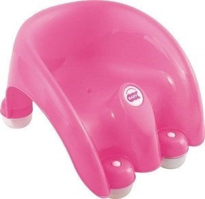 OK Baby suport pentru baie ergonomic Pouf 15m+, Roz inchis