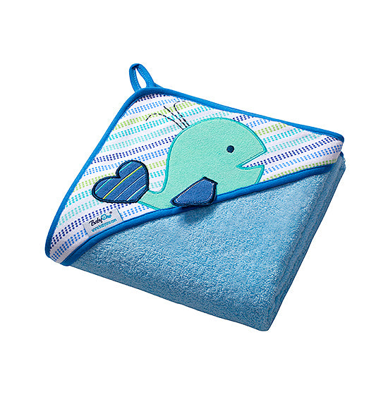 Baby Ono Prosop cu gluga Frotir 100x100 cm pentru 0m+ Albastru cu balena