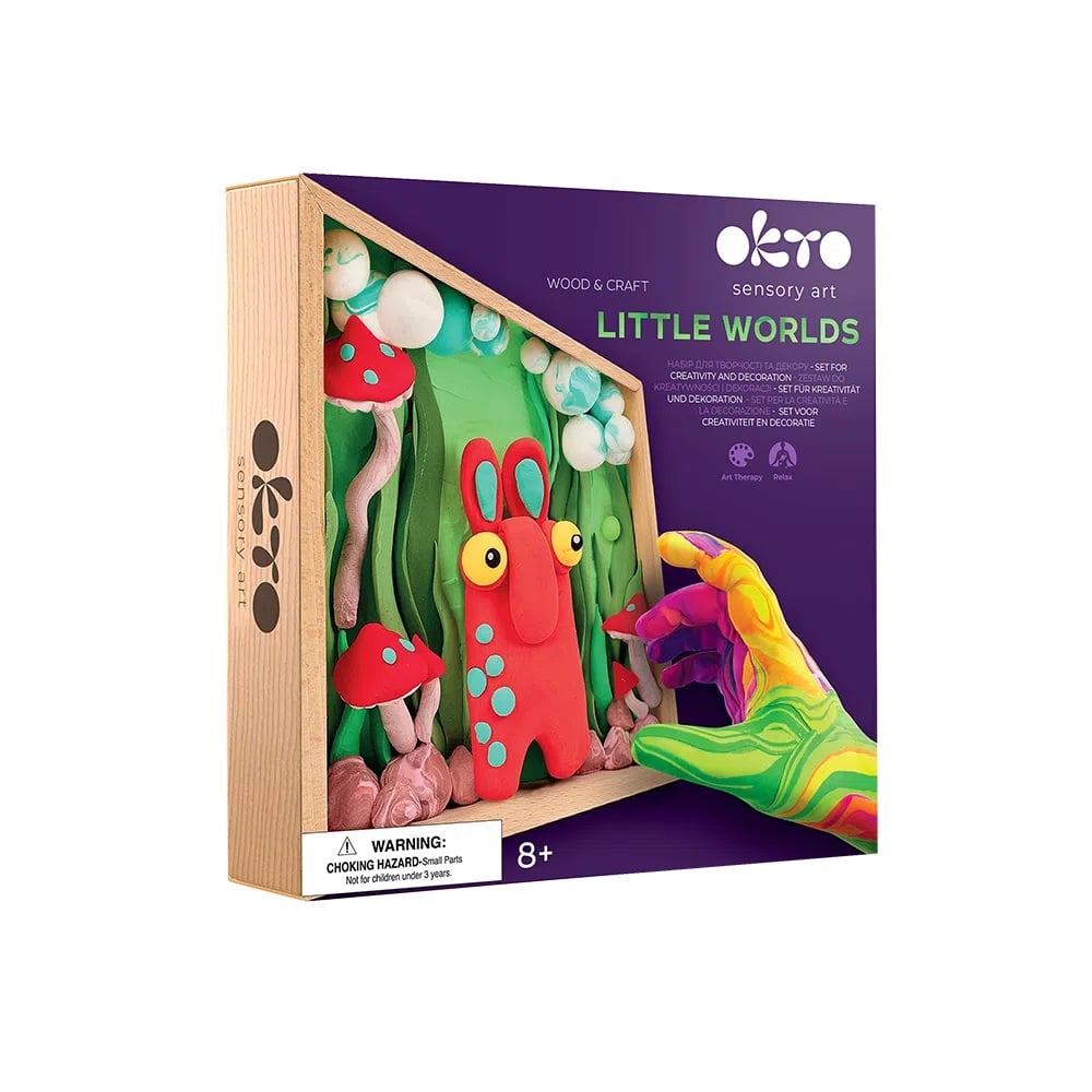 Okto set creatie Wood&Craft Little Worlds 21x21 cm 8 ani+ Mommy Troll