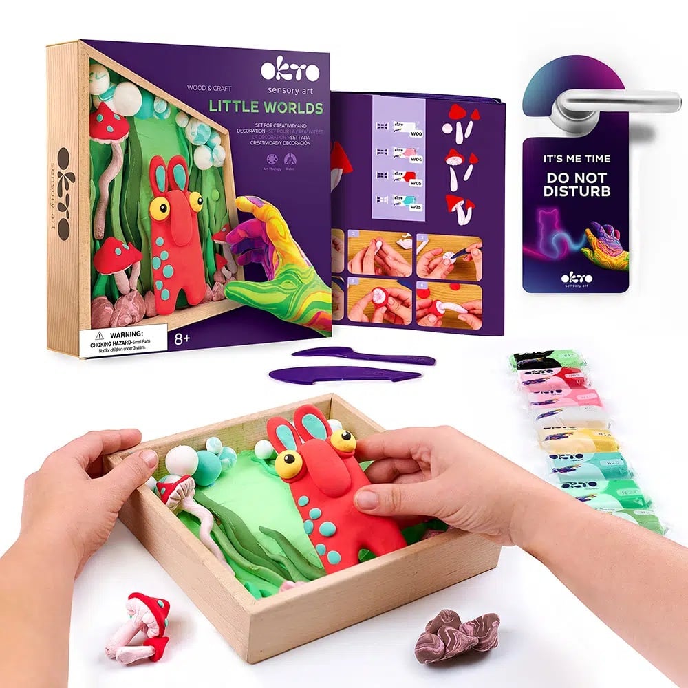 Okto set creatie Wood&Craft Little Worlds 21x21 cm 8 ani+ Mommy Troll