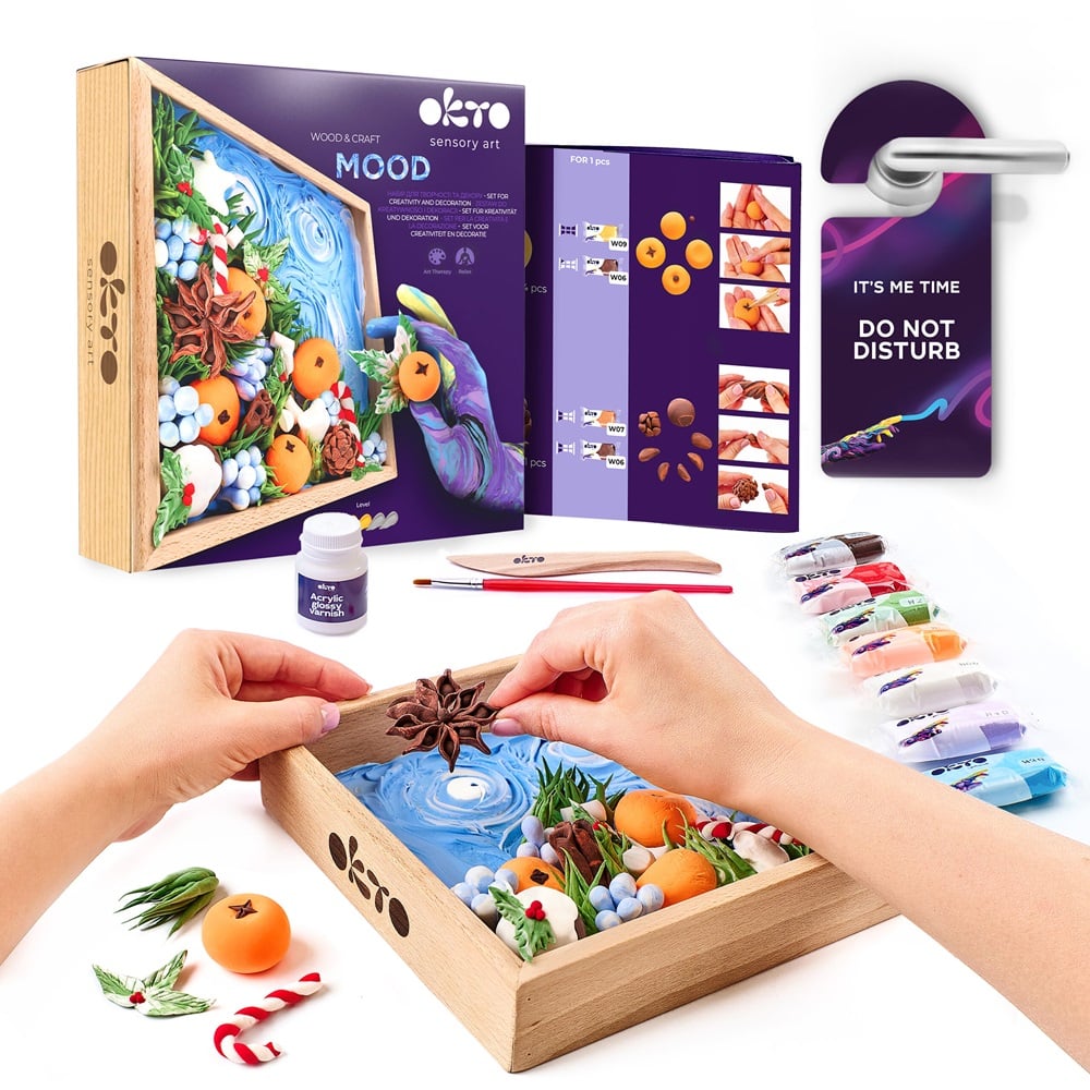 Okto set creatie Wood&Craft Succulents 21x21 cm 14 ani+ Joy