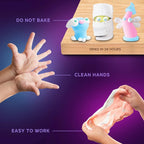 Okto set de creatie Air Clay 24 de culori 5 ani+ White&Pastel