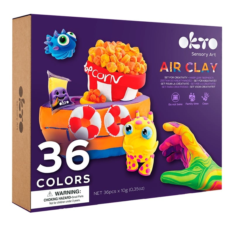 Okto set de creatie Air Clay Okto 36 culori 5 ani+