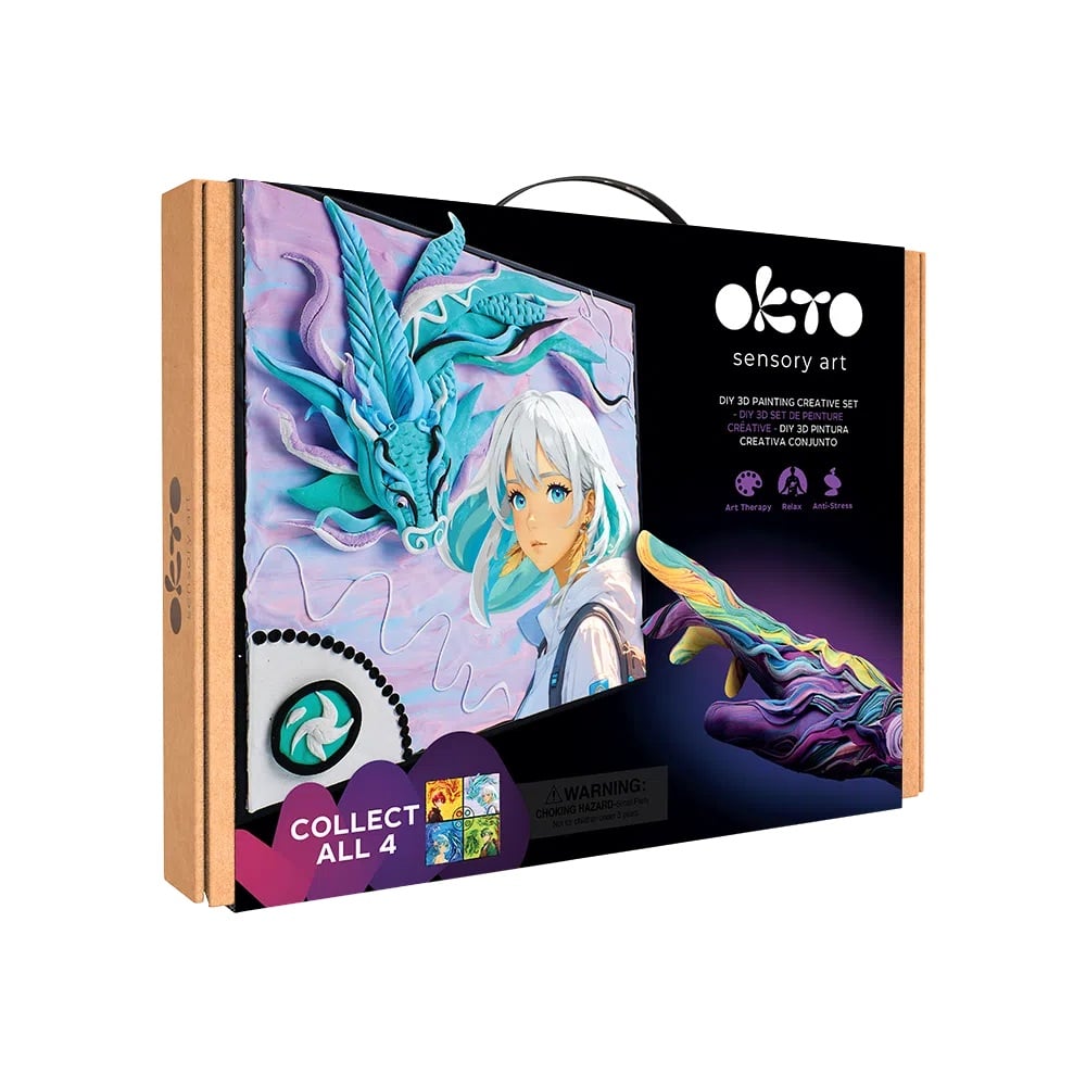 Okto set pictura 3D cu argila usoara, 29x29 cm 10 ani+ Manga-Air Imagine principală a produsului