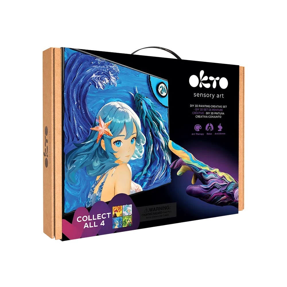 Okto set pictura 3D cu argila usoara, 29x29 cm 10 ani+ Manga-Water Imagine principală a produsului