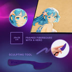 Okto set pictura 3D cu argila usoara