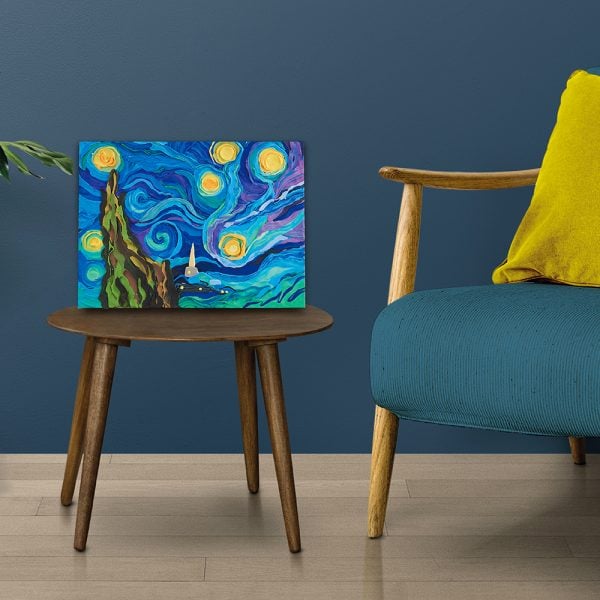 Okto set pictura 3D cu argila usoara  30x40 cm 14 ani+ Starry Night