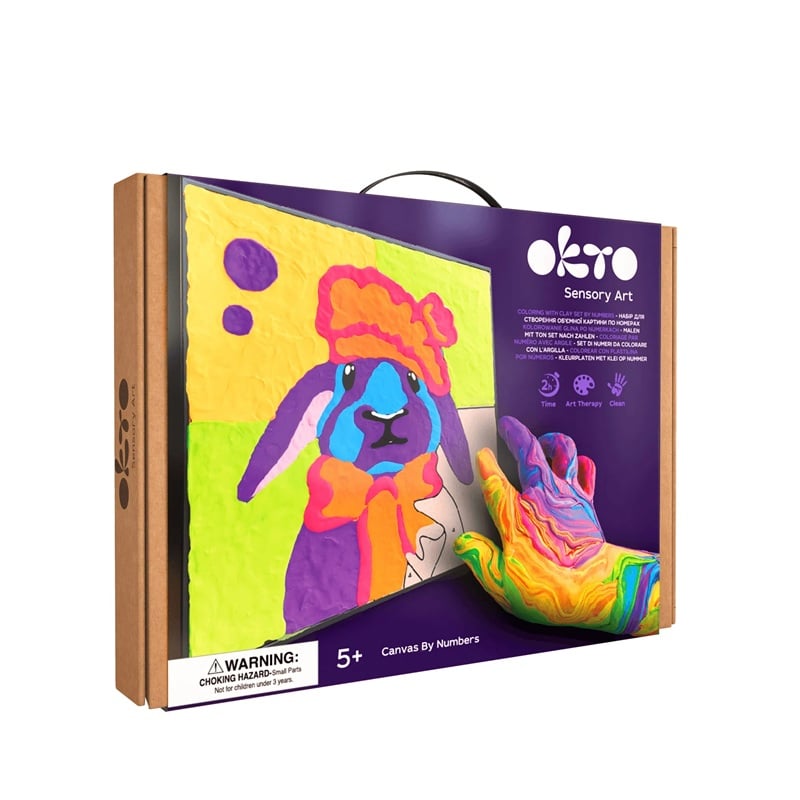 Okto set pictura cu argila usoara 29x29 cm 5 ani+ Bunny Imagine principală a produsului