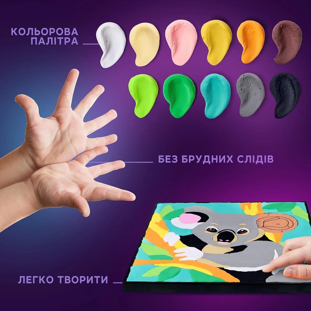 Okto set pictura cu argila usoara 29x29 cm  5 ani+ Koala