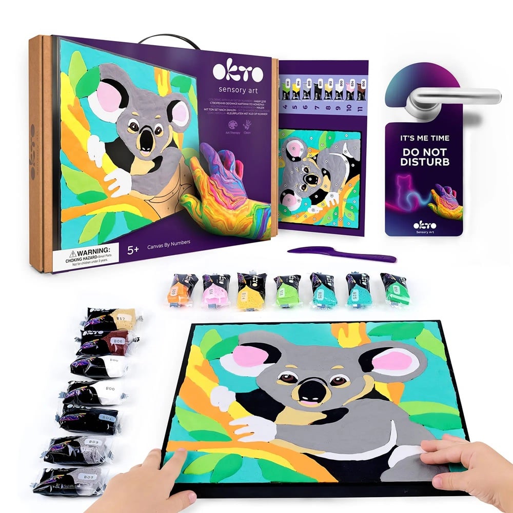 Okto set pictura cu argila usoara 29x29 cm  5 ani+ Koala