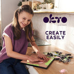 Okto set pictura cu argila usoara 29x29 cm 5 ani+ Panda