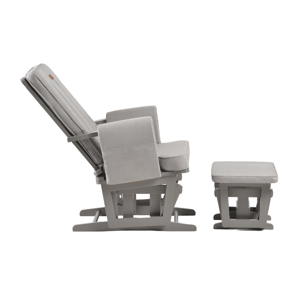 Onino fotoliu pentru alaptare cu suport de picioare CALM.me Classic Pearl Gray