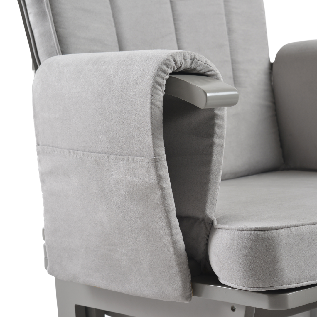 Onino fotoliu pentru alaptare cu suport de picioare CALM.me Classic Pearl Gray