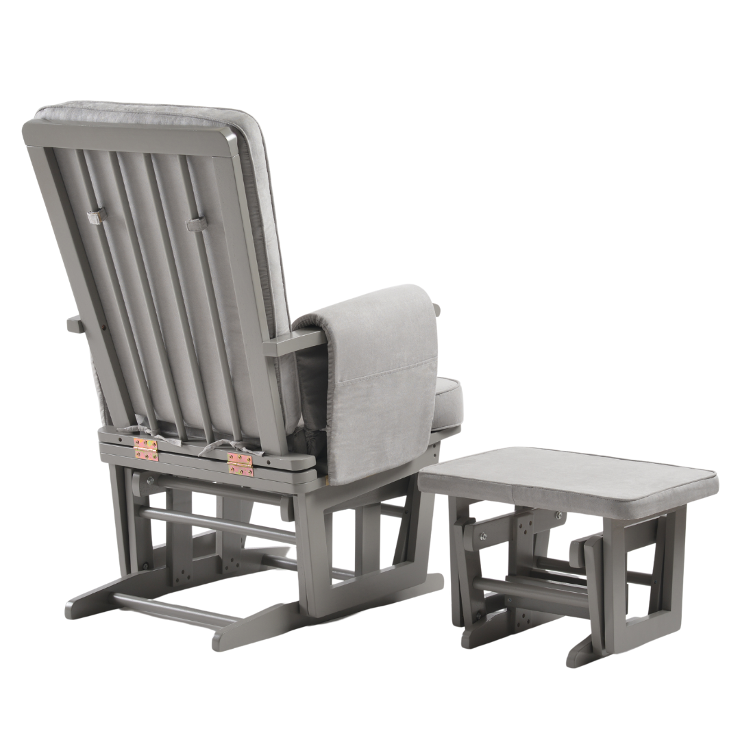 Onino fotoliu pentru alaptare cu suport de picioare CALM.me Classic Pearl Gray