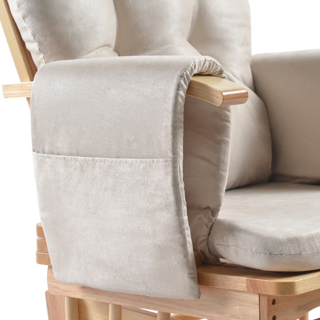 Onino fotoliu pentru alaptare cu suport de picioare CALM.me Natural Beige