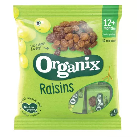 Organix stafide bio 12m+, 12 cutiute x 14 g